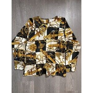 Vintage Tess Work Blouse Womens Sz 10 Baroque and Equestrian